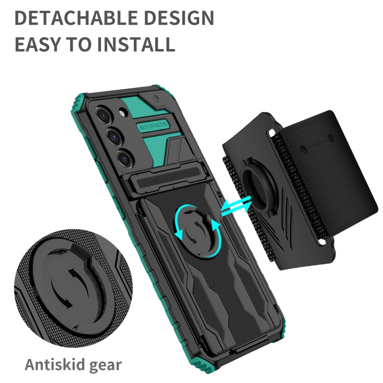 For Samsung Galaxy S21 5G Kickstand Detachable Armband Phone Case