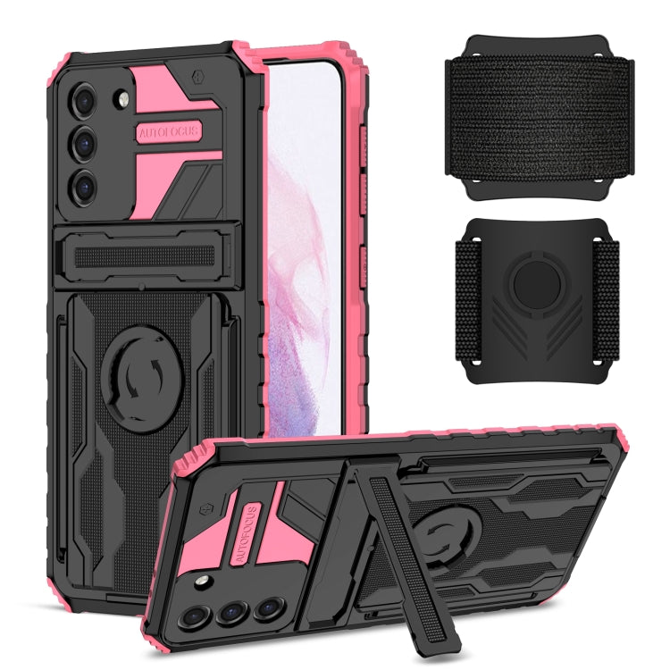 For Samsung Galaxy S21+ 5G Kickstand Detachable Armband Phone Case