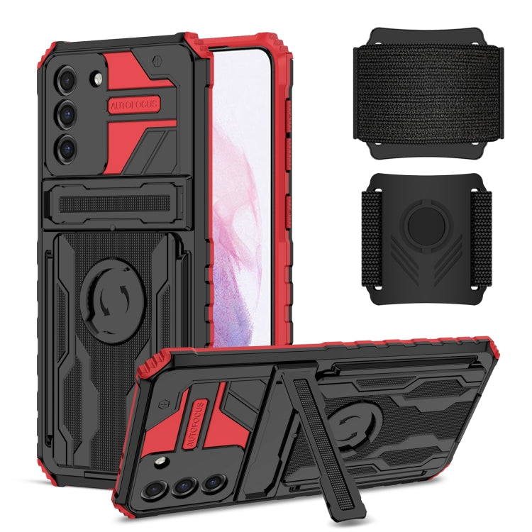 For Samsung Galaxy S21+ 5G Kickstand Detachable Armband Phone Case