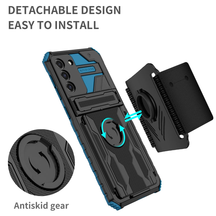 For Samsung Galaxy S21+ 5G Kickstand Detachable Armband Phone Case