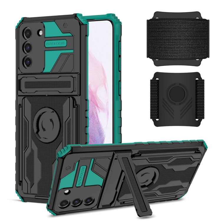 For Samsung Galaxy S21+ 5G Kickstand Detachable Armband Phone Case