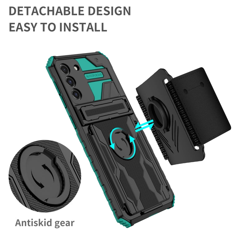 For Samsung Galaxy S21+ 5G Kickstand Detachable Armband Phone Case