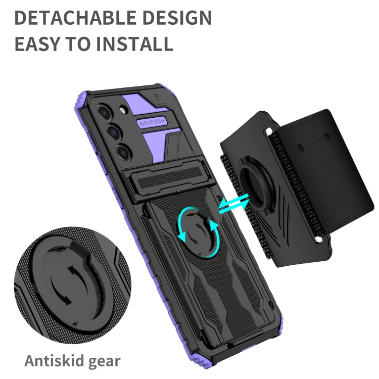 For Samsung Galaxy S21+ 5G Kickstand Detachable Armband Phone Case