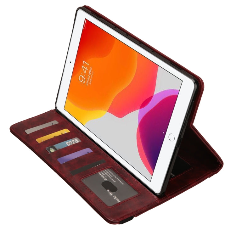 For iPad 10.2 Crazy Horse Texture Horizontal Flip PU Leather Case with Card Slots & Pen Slot & Holder & Wallet