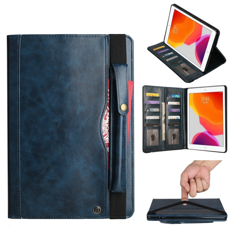 For iPad 10.2 Crazy Horse Texture Horizontal Flip PU Leather Case with Card Slots & Pen Slot & Holder & Wallet