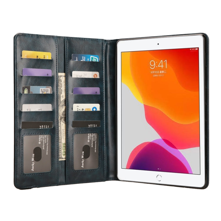 For iPad 10.2 Crazy Horse Texture Horizontal Flip PU Leather Case with Card Slots & Pen Slot & Holder & Wallet