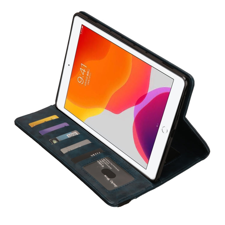 For iPad 10.2 Crazy Horse Texture Horizontal Flip PU Leather Case with Card Slots & Pen Slot & Holder & Wallet