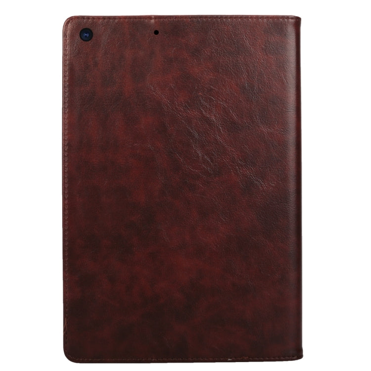 For iPad 10.2 Crazy Horse Texture Horizontal Flip PU Leather Case with Card Slots & Pen Slot & Holder & Wallet