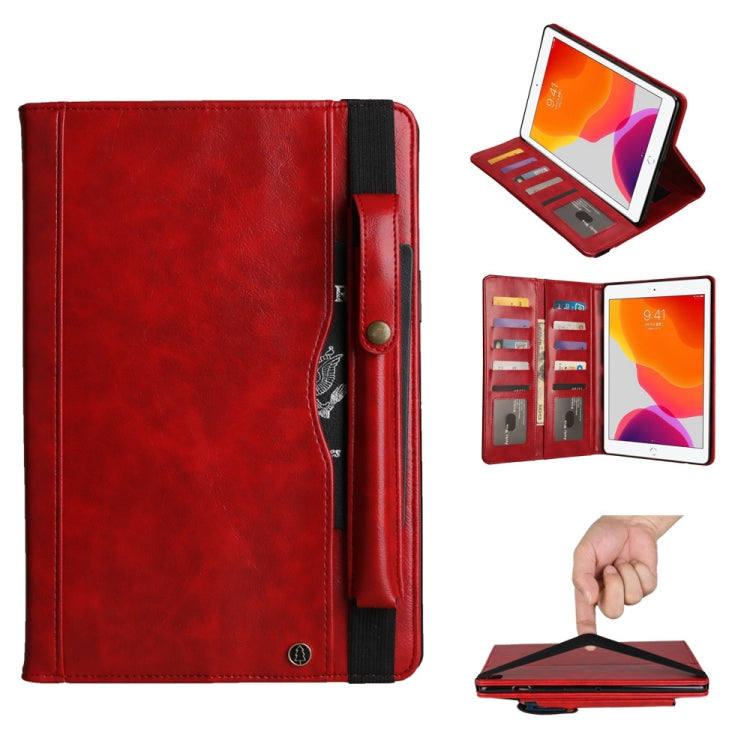 For iPad 10.2 Crazy Horse Texture Horizontal Flip PU Leather Case with Card Slots & Pen Slot & Holder & Wallet