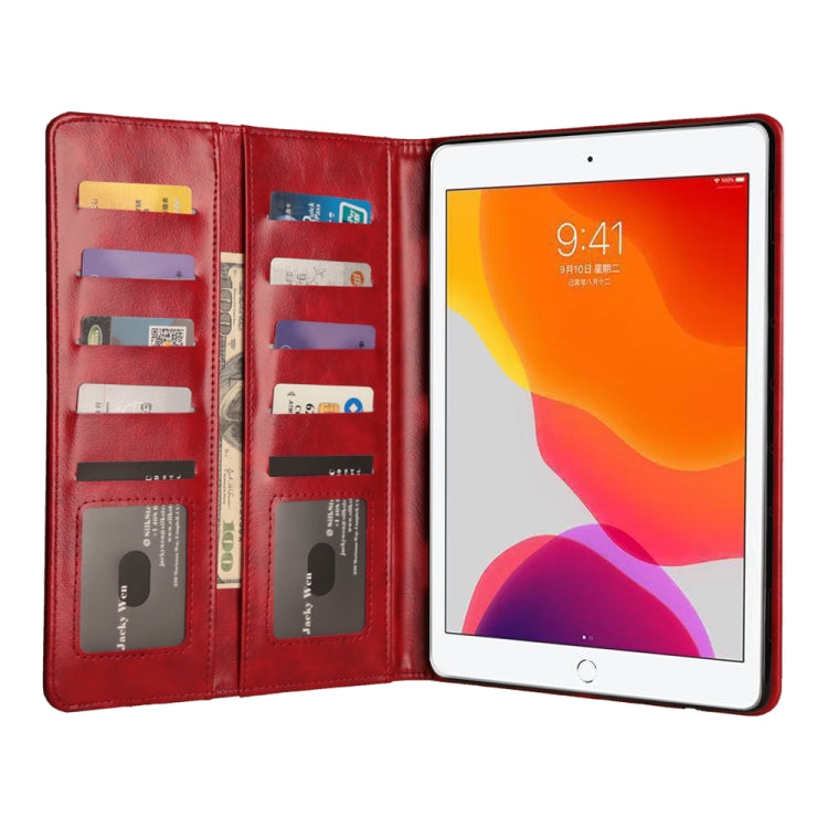 For iPad 10.2 Crazy Horse Texture Horizontal Flip PU Leather Case with Card Slots & Pen Slot & Holder & Wallet