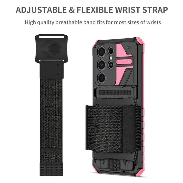 For Samsung Galaxy S21 Ultra 5G Kickstand Detachable Armband Phone Case