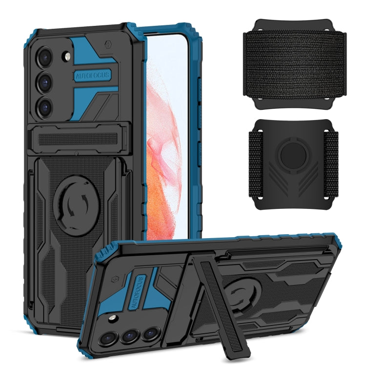 For Samsung Galaxy S21 FE 5G Kickstand Detachable Armband Phone Case