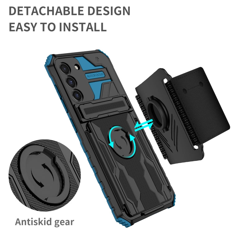 For Samsung Galaxy S21 FE 5G Kickstand Detachable Armband Phone Case