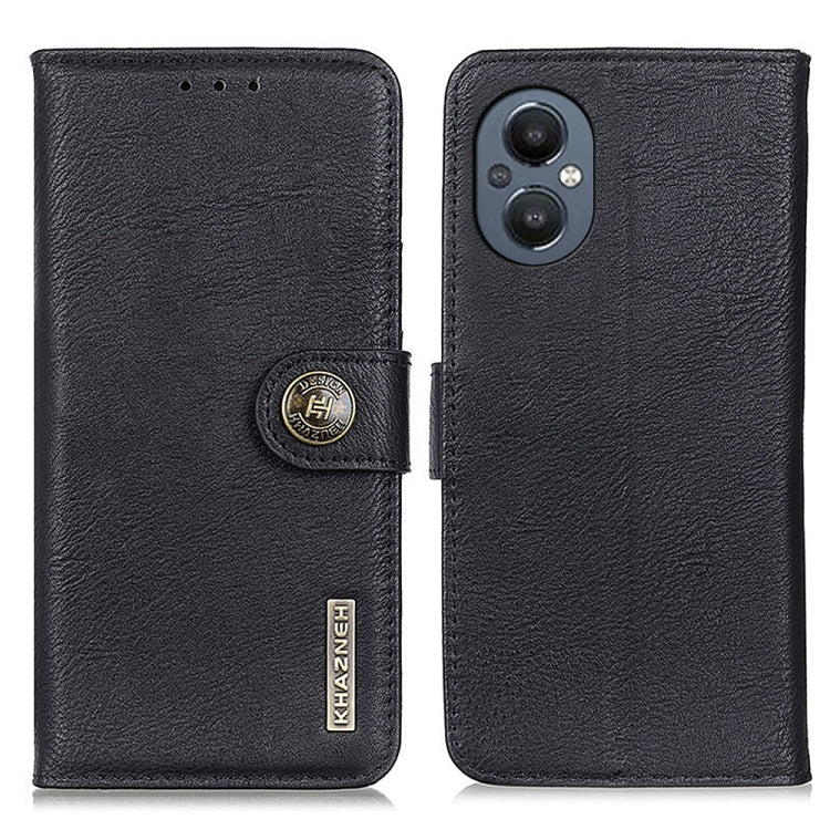 For OnePlus Nord N20 5G KHAZNEH Cowhide Texture Horizontal Flip Leather Phone Case