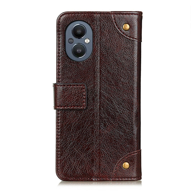 For OnePlus Nord N20 5G Copper Buckle Nappa Texture Horizontal Flip Leather Phone Case with Holder & Card Slots & Wallet