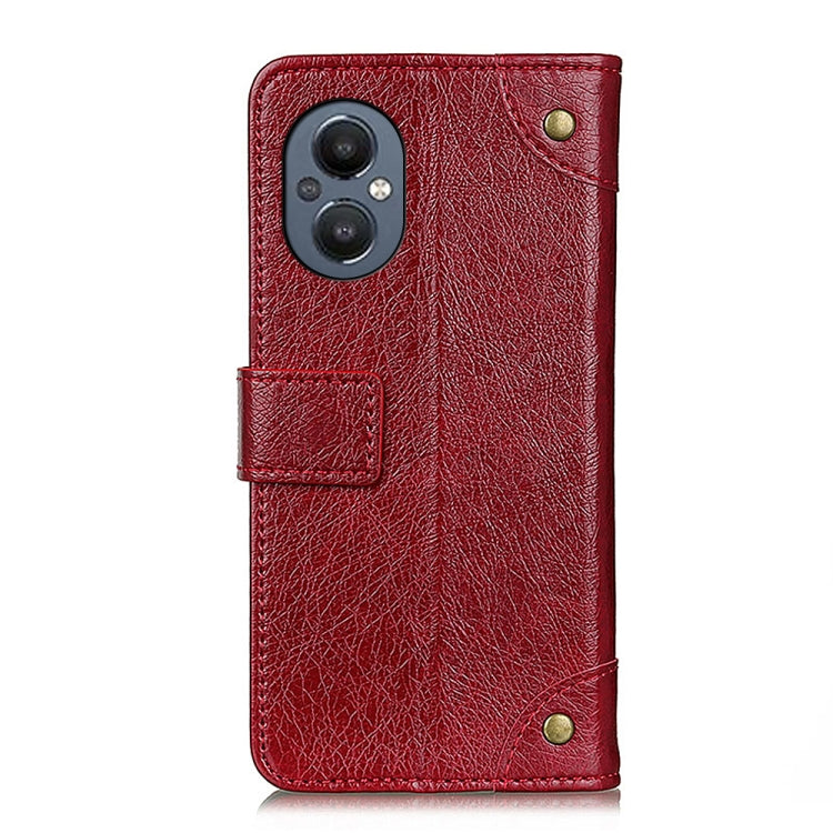 For OnePlus Nord N20 5G Copper Buckle Nappa Texture Horizontal Flip Leather Phone Case with Holder & Card Slots & Wallet