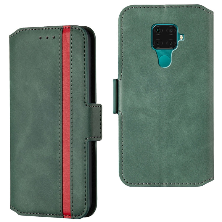 For Huawei Mate 30 Lite Retro Frosted Oil Side Horizontal Flip Case with Holder & Card Slots