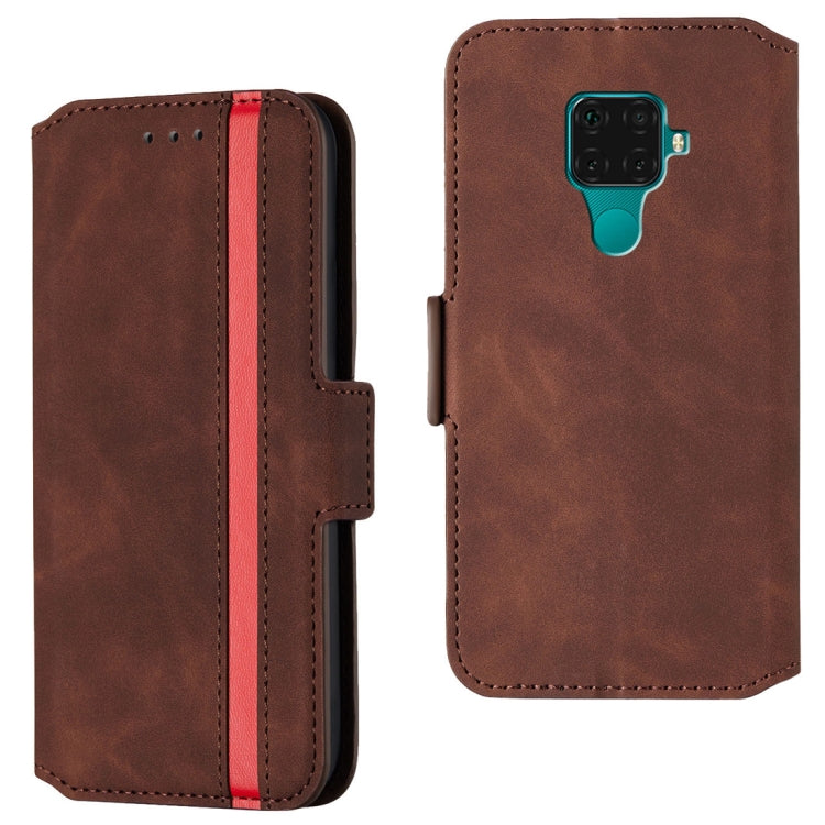 For Huawei Mate 30 Lite Retro Frosted Oil Side Horizontal Flip Case with Holder & Card Slots