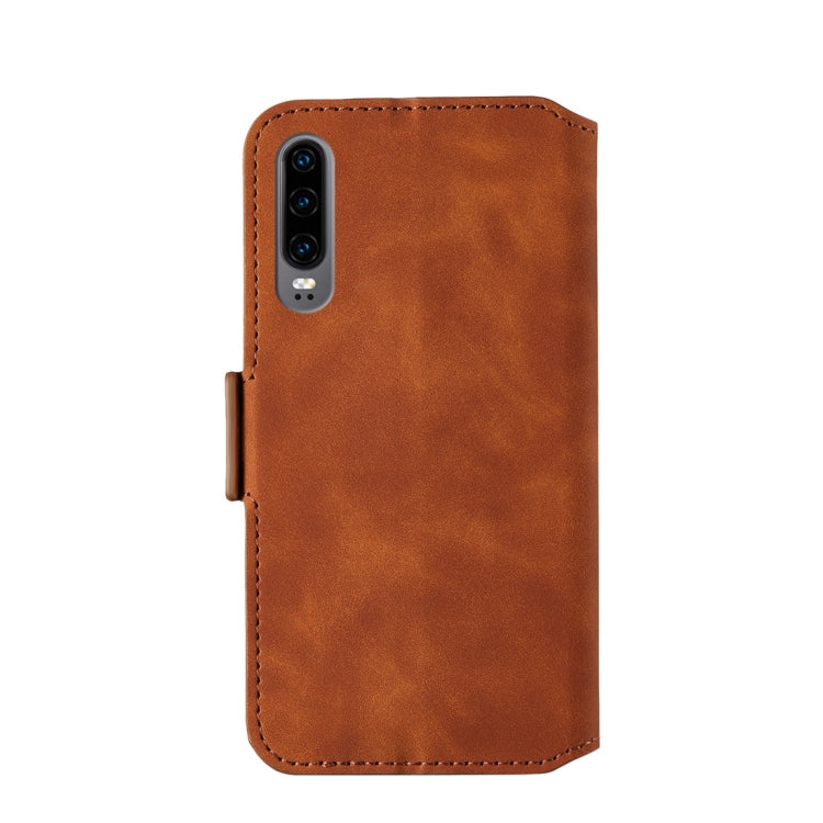 For Huawei P30 Retro Frosted Oil Side Horizontal Flip Case with Holder & Card Slots
