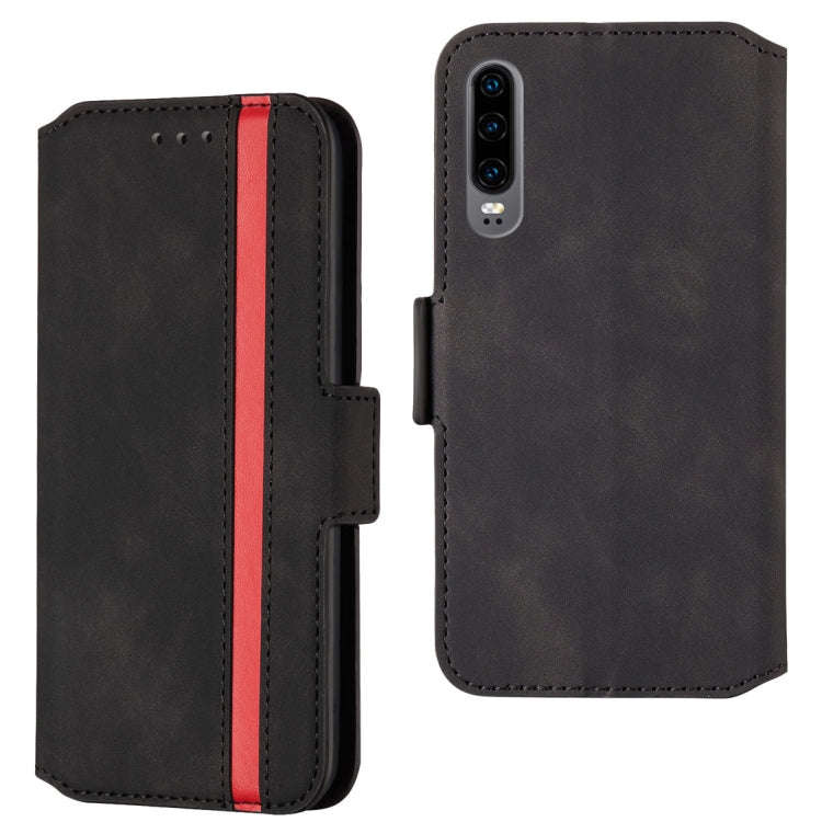 For Huawei P30 Retro Frosted Oil Side Horizontal Flip Case with Holder & Card Slots