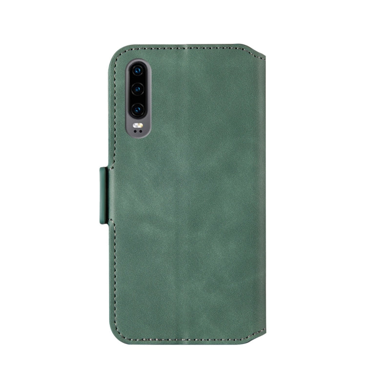 For Huawei P30 Retro Frosted Oil Side Horizontal Flip Case with Holder & Card Slots