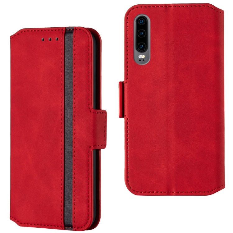 For Huawei P30 Retro Frosted Oil Side Horizontal Flip Case with Holder & Card Slots