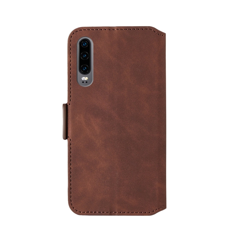 For Huawei P30 Retro Frosted Oil Side Horizontal Flip Case with Holder & Card Slots