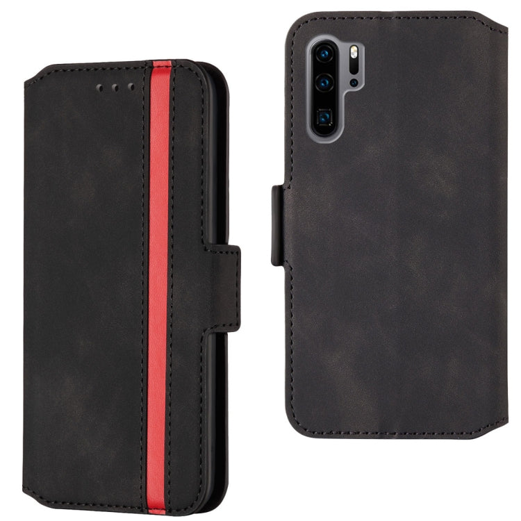 For Huawei P30 Pro Retro Frosted Oil Side Horizontal Flip Case with Holder & Card Slots