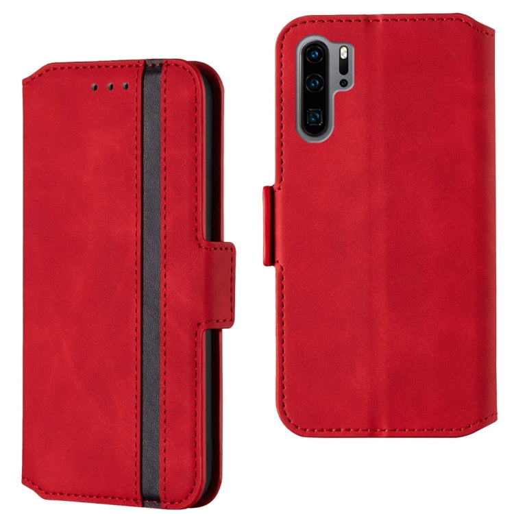 For Huawei P30 Pro Retro Frosted Oil Side Horizontal Flip Case with Holder & Card Slots