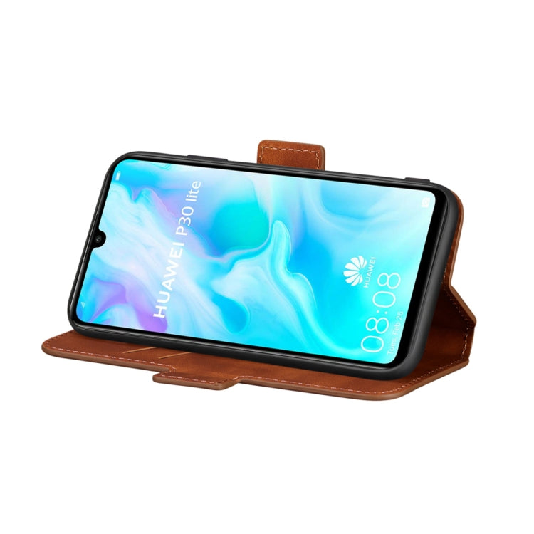 For Huawei P30 lite Retro Frosted Oil Side Horizontal Flip Case with Holder & Card Slots