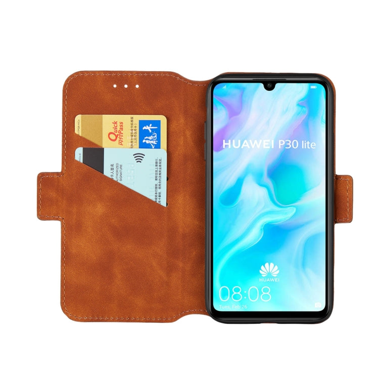 For Huawei P30 lite Retro Frosted Oil Side Horizontal Flip Case with Holder & Card Slots