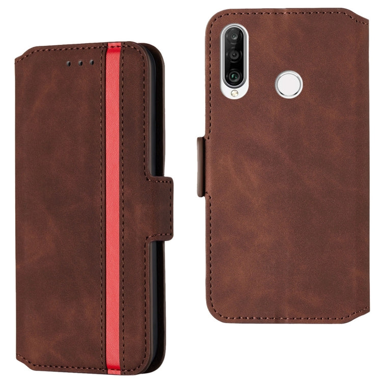 For Huawei P30 lite Retro Frosted Oil Side Horizontal Flip Case with Holder & Card Slots
