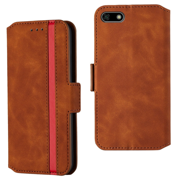 For Huawei Y5 2018 / Y5 Prime 2018 Retro Frosted Oil Side Horizontal Flip Case with Holder & Card Slots