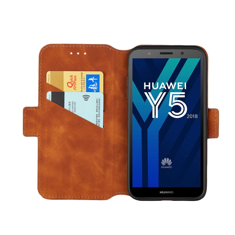 For Huawei Y5 2018 / Y5 Prime 2018 Retro Frosted Oil Side Horizontal Flip Case with Holder & Card Slots