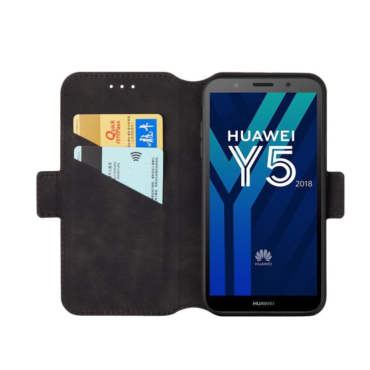 For Huawei Y5 2018 / Y5 Prime 2018 Retro Frosted Oil Side Horizontal Flip Case with Holder & Card Slots