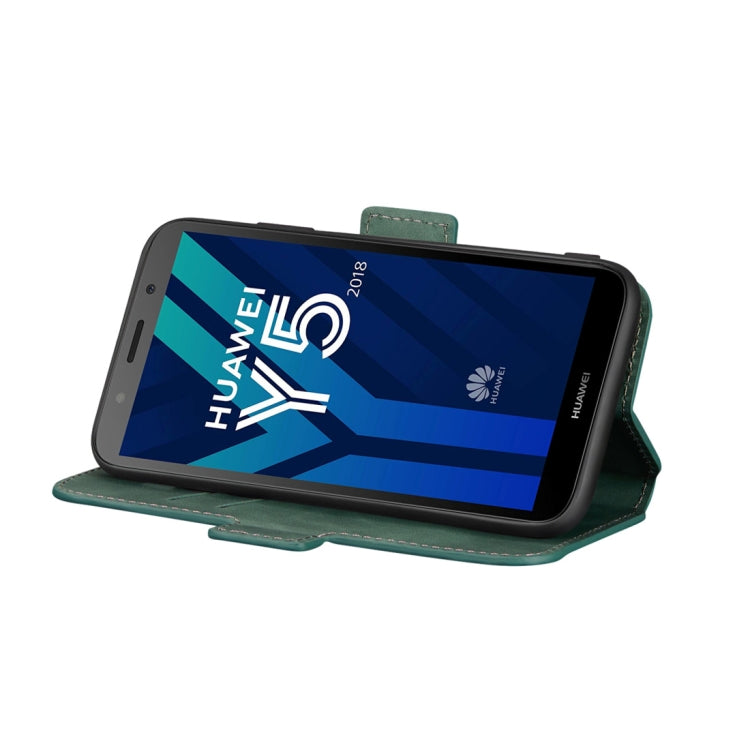 For Huawei Y5 2018 / Y5 Prime 2018 Retro Frosted Oil Side Horizontal Flip Case with Holder & Card Slots