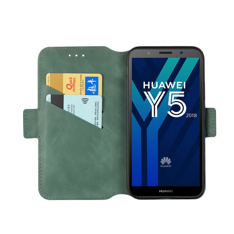 For Huawei Y5 2018 / Y5 Prime 2018 Retro Frosted Oil Side Horizontal Flip Case with Holder & Card Slots