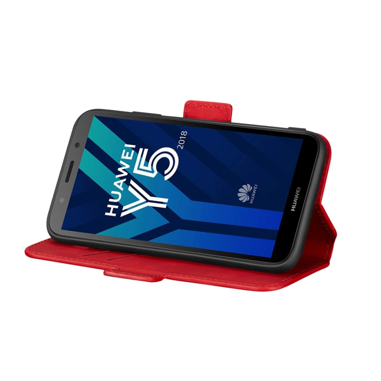 For Huawei Y5 2018 / Y5 Prime 2018 Retro Frosted Oil Side Horizontal Flip Case with Holder & Card Slots
