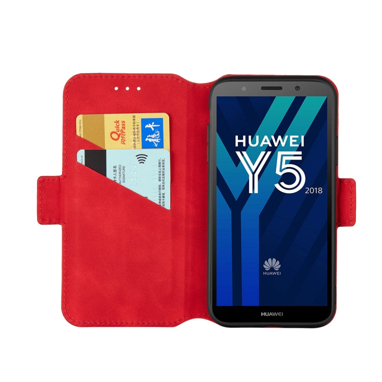 For Huawei Y5 2018 / Y5 Prime 2018 Retro Frosted Oil Side Horizontal Flip Case with Holder & Card Slots