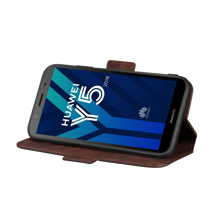 For Huawei Y5 2018 / Y5 Prime 2018 Retro Frosted Oil Side Horizontal Flip Case with Holder & Card Slots