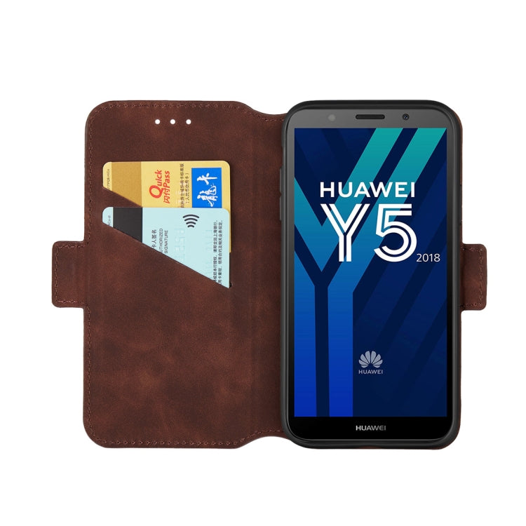 For Huawei Y5 2018 / Y5 Prime 2018 Retro Frosted Oil Side Horizontal Flip Case with Holder & Card Slots