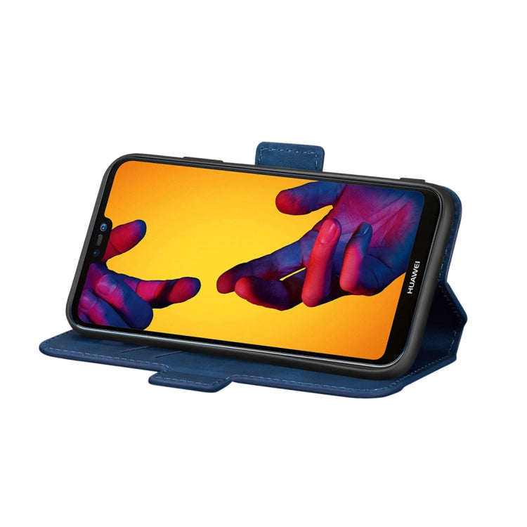 For Huawei P20 lite Retro Frosted Oil Side Horizontal Flip Case with Holder & Card Slots