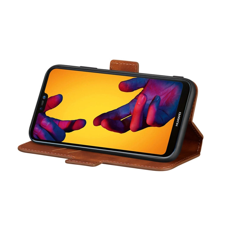 For Huawei P20 lite Retro Frosted Oil Side Horizontal Flip Case with Holder & Card Slots