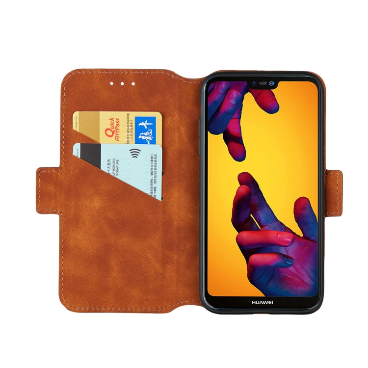 For Huawei P20 lite Retro Frosted Oil Side Horizontal Flip Case with Holder & Card Slots