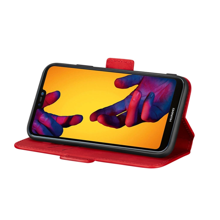 For Huawei P20 lite Retro Frosted Oil Side Horizontal Flip Case with Holder & Card Slots