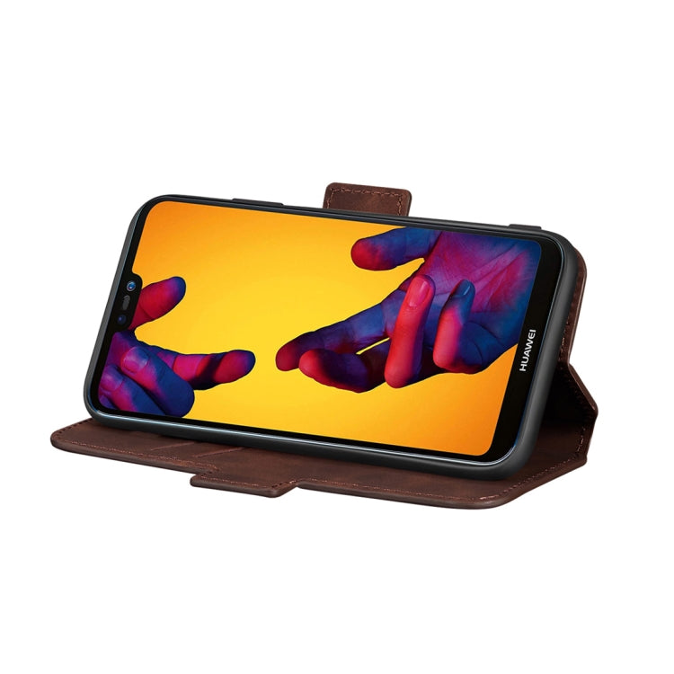For Huawei P20 lite Retro Frosted Oil Side Horizontal Flip Case with Holder & Card Slots