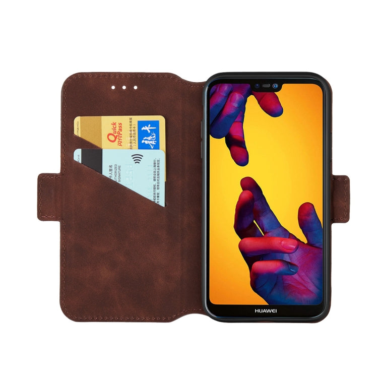 For Huawei P20 lite Retro Frosted Oil Side Horizontal Flip Case with Holder & Card Slots