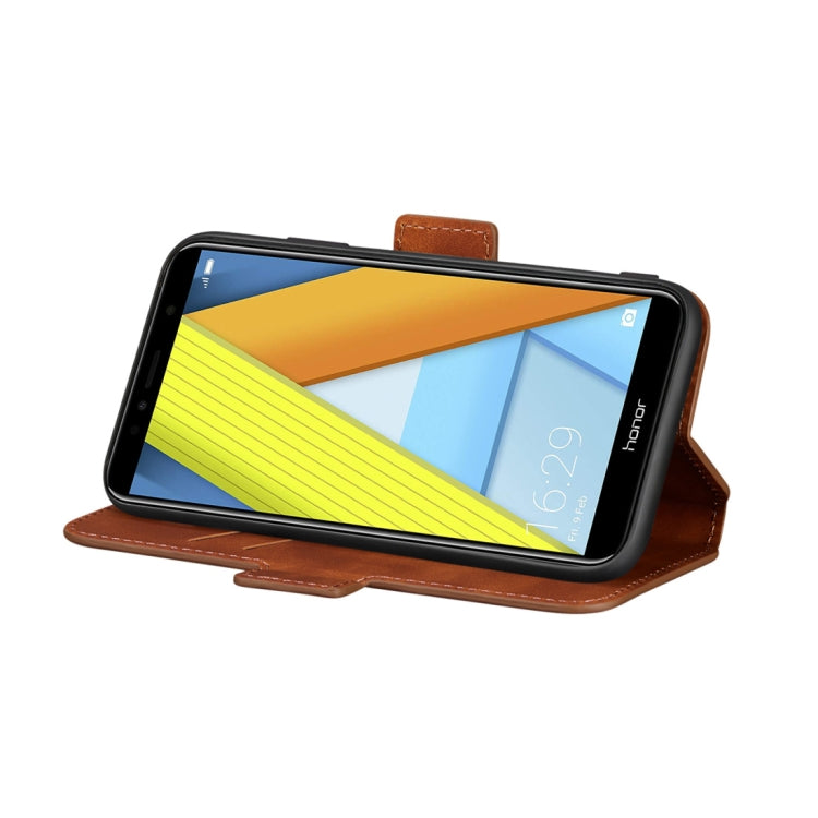 For Huawei Honor 7A Retro Frosted Oil Side Horizontal Flip Case with Holder & Card Slots