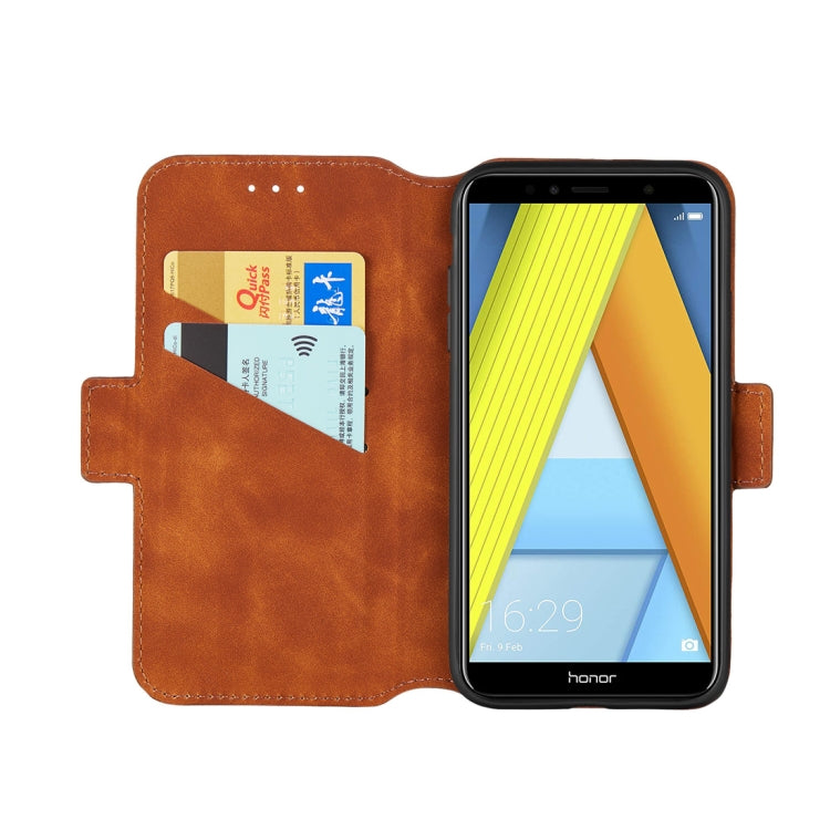 For Huawei Honor 7A Retro Frosted Oil Side Horizontal Flip Case with Holder & Card Slots