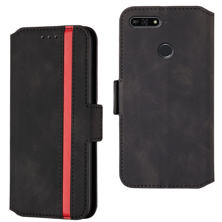 For Huawei Honor 7A Retro Frosted Oil Side Horizontal Flip Case with Holder & Card Slots
